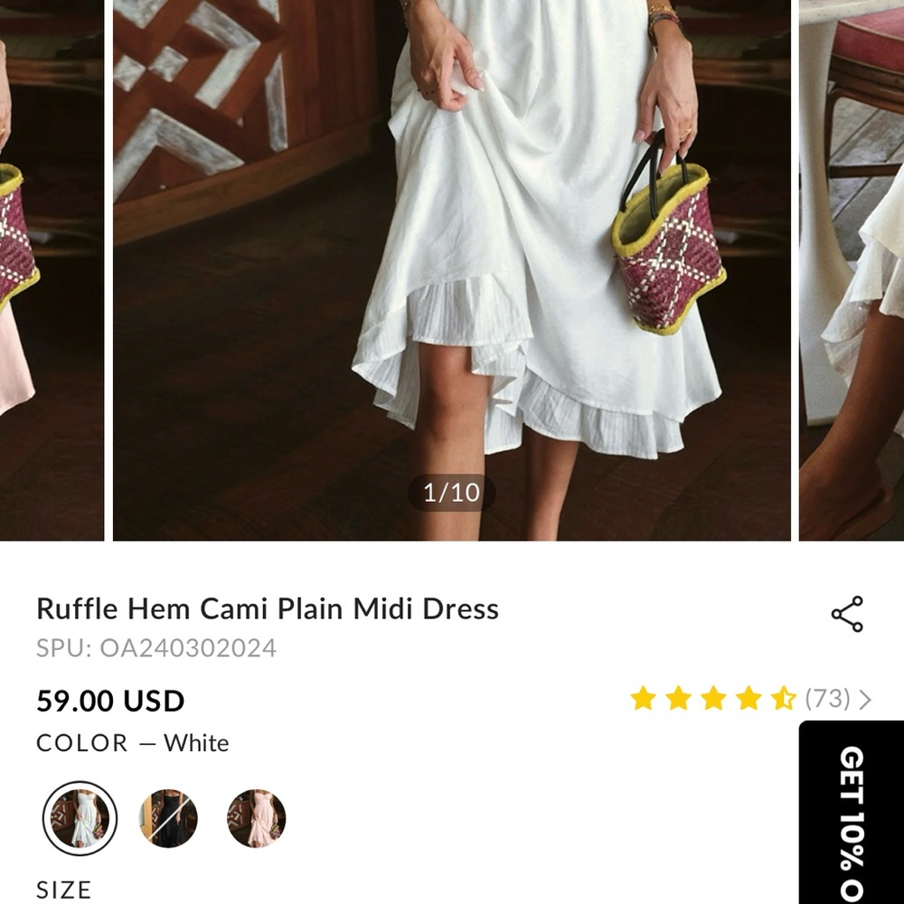 Commense White Midi Dress with Sweetheart Bodice - Picture 9 of 11